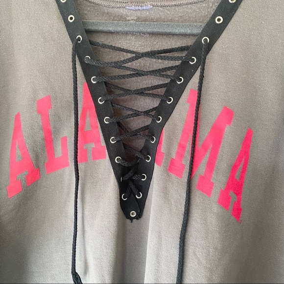 Alabama Crimson Tide Custom PLUS Lace Up Pullover Sweatshirt - Picture 7 of 7